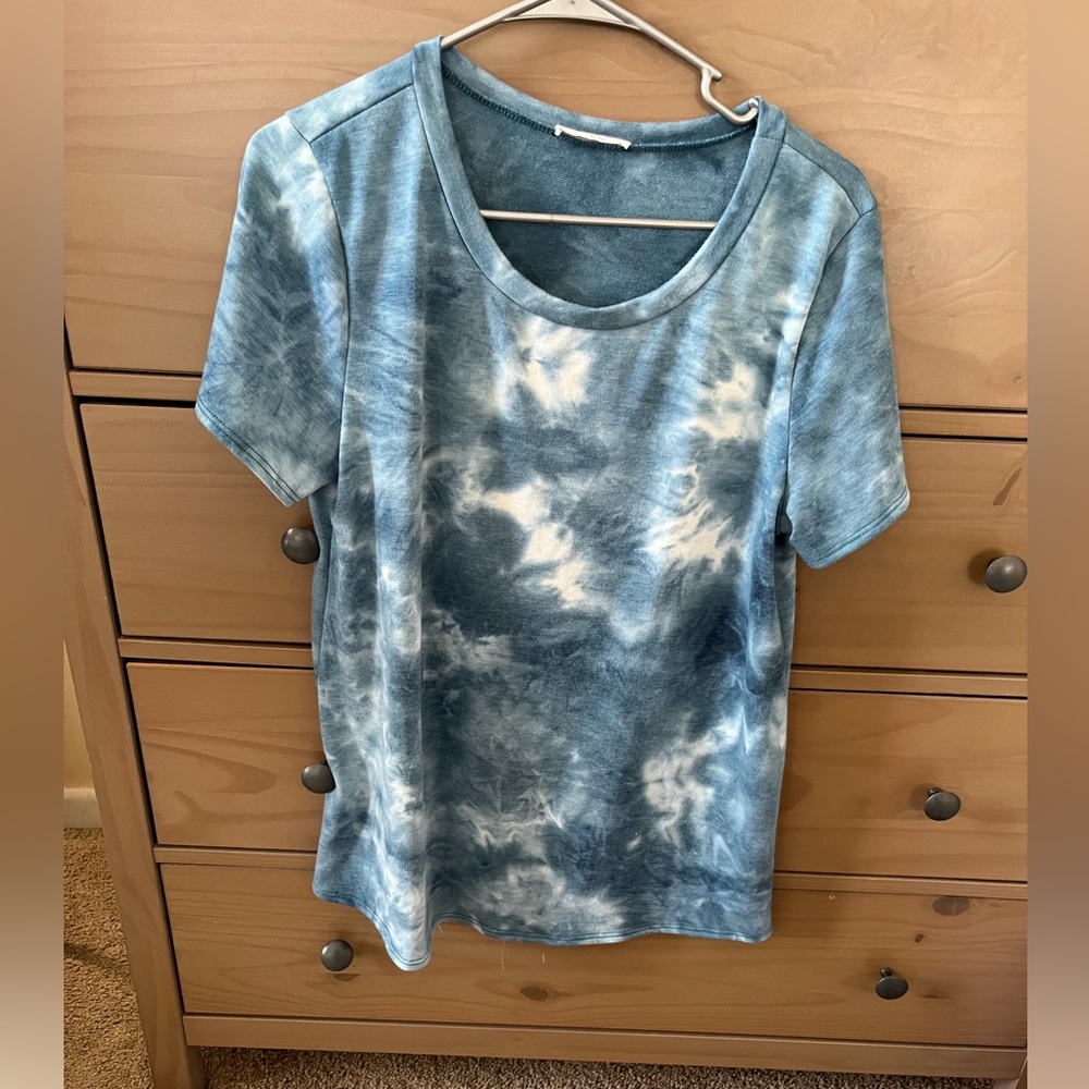 BomBom Blue Tie-Dye Women's Tunic.